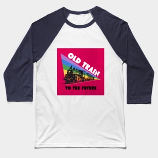 Old Train Retro Baseball T-Shirt